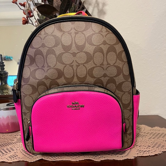 Coach | Bags | Coach Neon Pink Backpack 